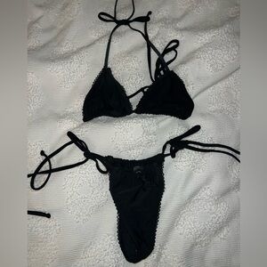 Haute swimwear Black Bikini Set